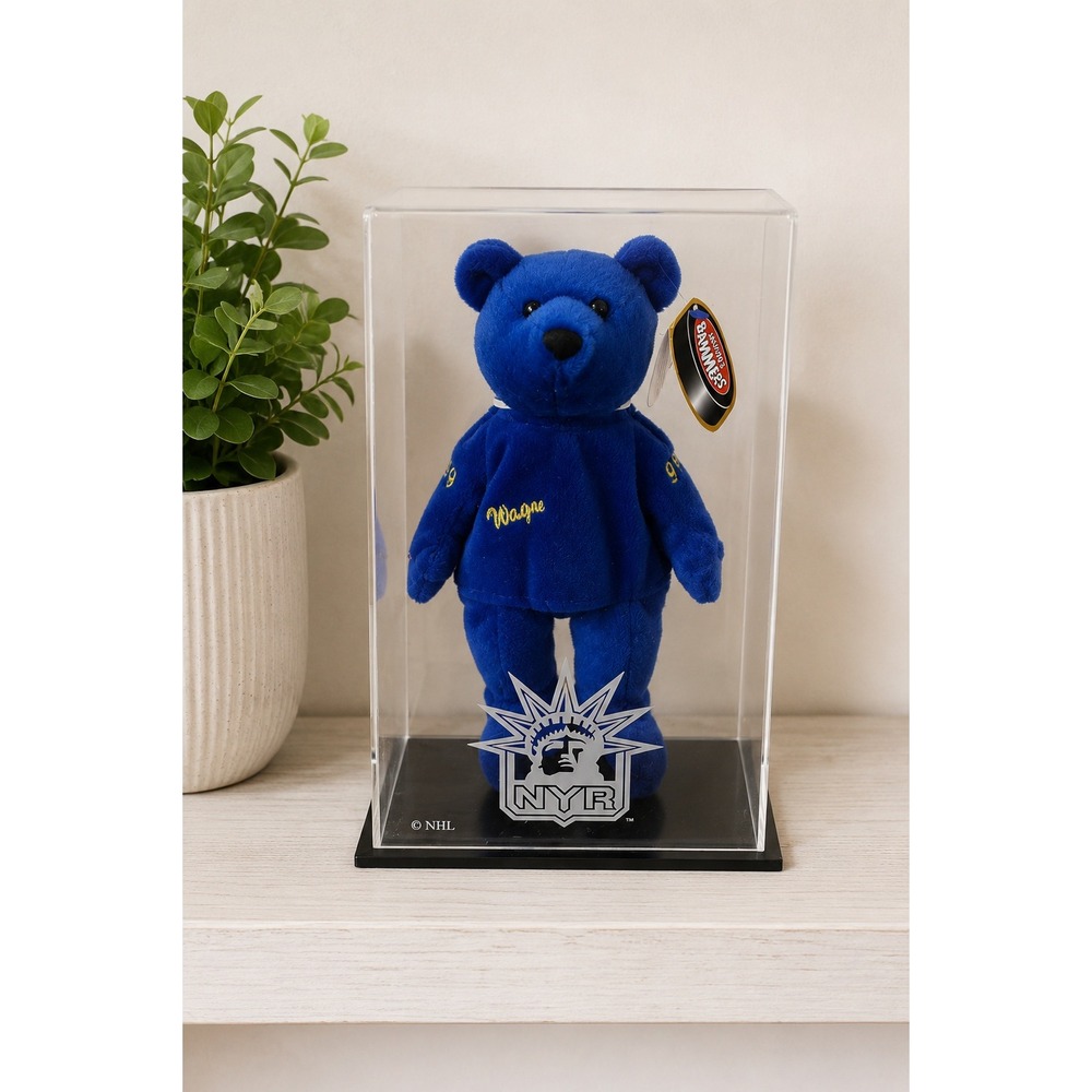 1999 Wayne Gretzky Salvino Bammers Plush Bear NHL Collectible w Tag Display Case